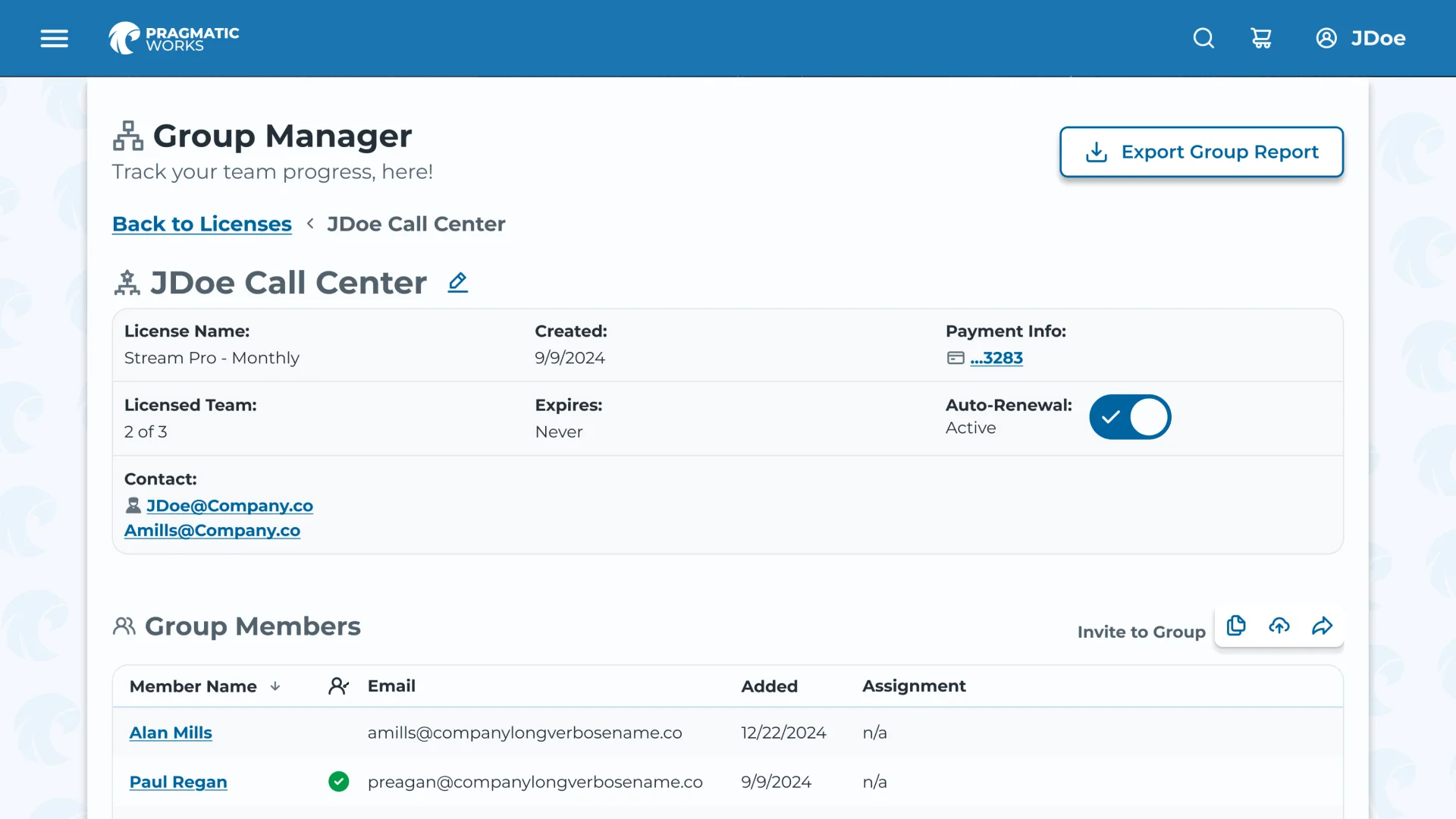 Representative UI screenshot from Enhancing Group Admin Experience to Support B2B Retention